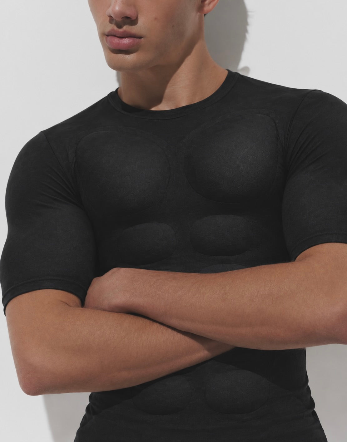 BLACK 3D MUSCLE SHIRT
