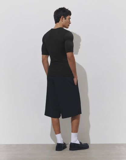 BLACK 3D MUSCLE SHIRT