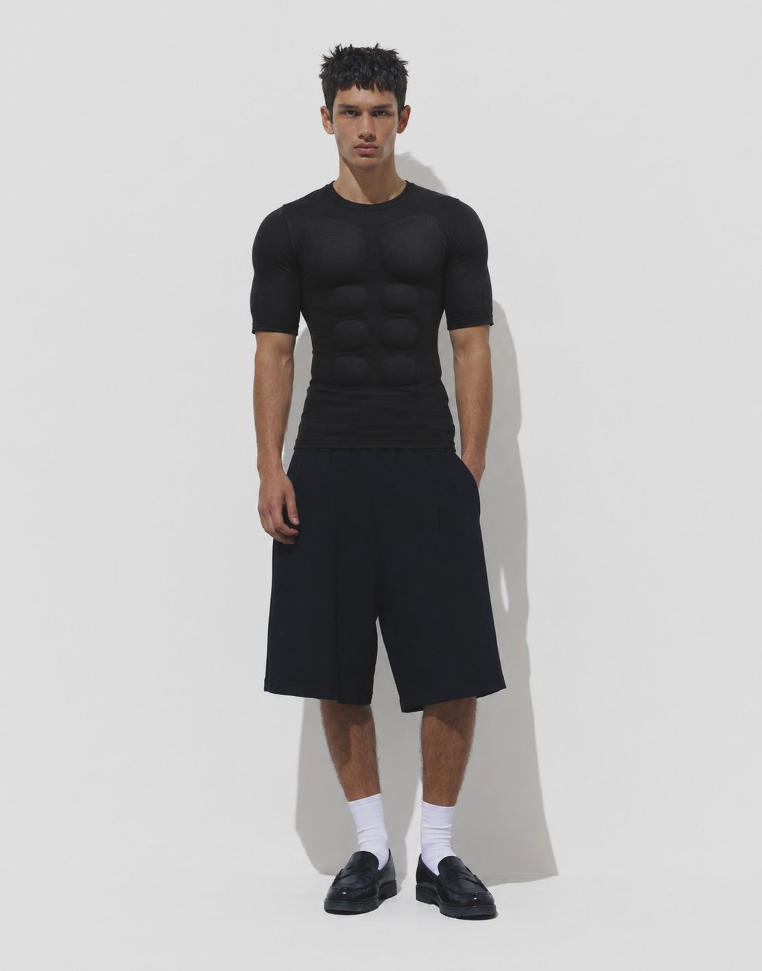 BLACK 3D MUSCLE SHIRT
