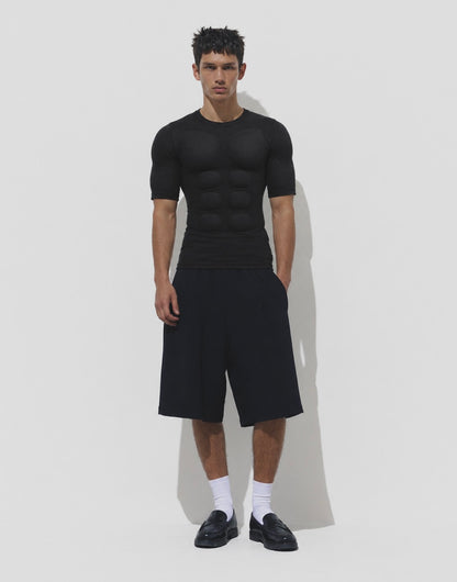 BLACK 3D MUSCLE SHIRT